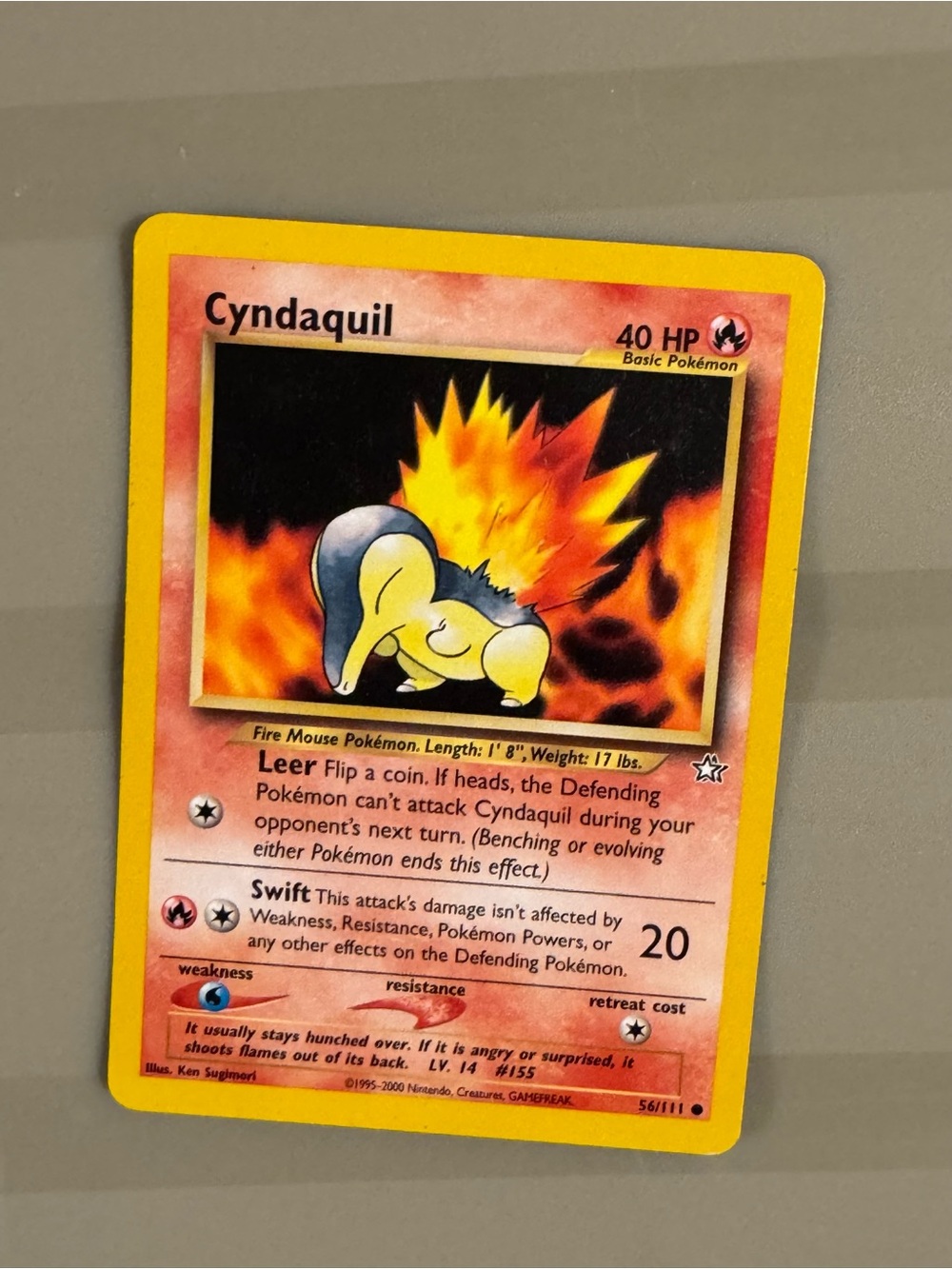 Pokemon Cyndaquil Trading Card - Yellow, Red, Orange